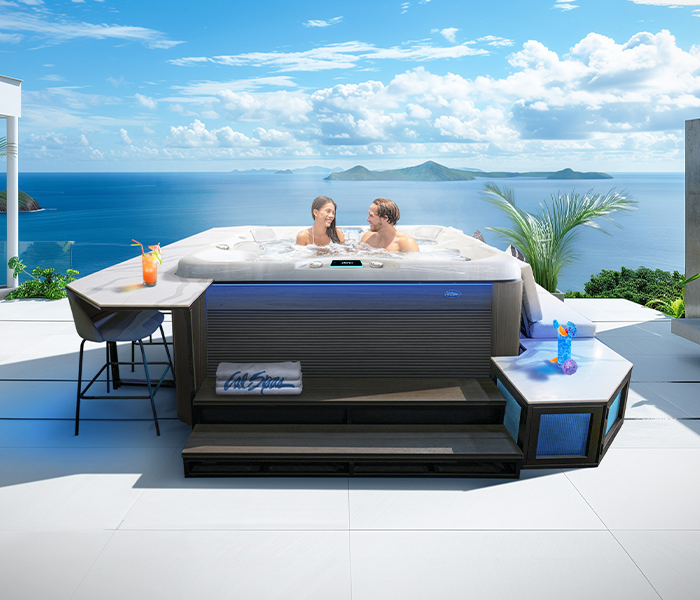 Calspas hot tub being used in a family setting - Fullerton